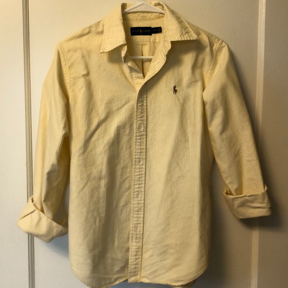 Ralph Lauren- yellow pinstripe button down